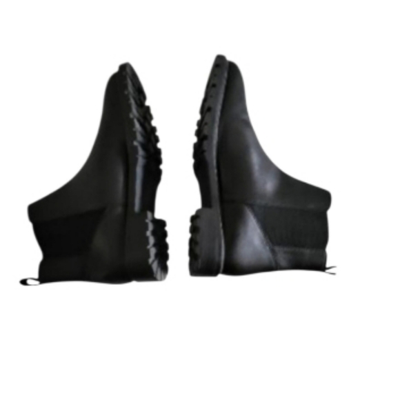 Steve Madden Leather Lorali Black Chelsea Ankle Boot Equestria Barn Shoe Women 7 - Picture 5 of 8